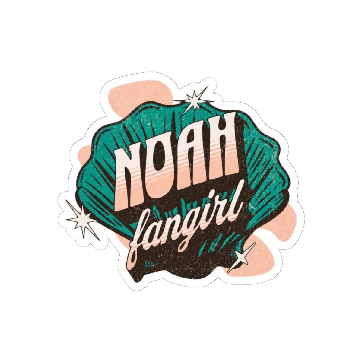 PLAVE PLLI Noah fangirl typography kpop | Morcaworks Sticker - alternate angle 1, merchandise